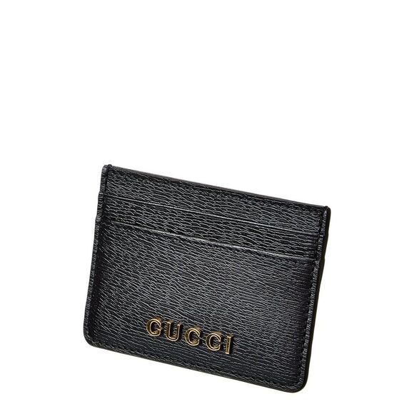 Gucci Script Leather Card Case, Black - Picture 3 of 4